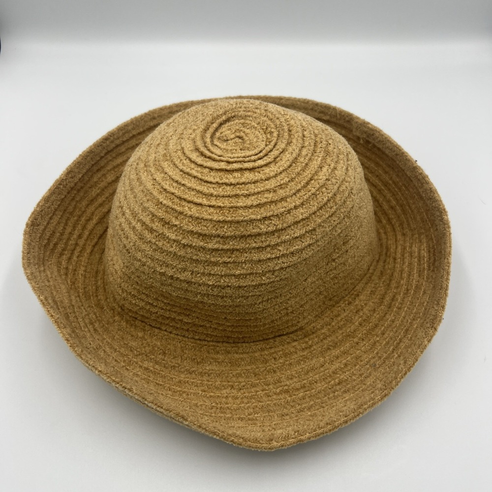 Vintage Betmar‎ Street Smart Straw Hat Blue Lace Ribbon Rolled Brim Cottagecore